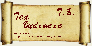 Tea Budimčić vizit kartica